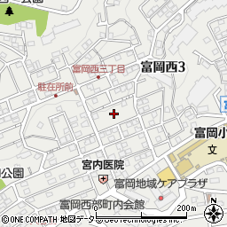 神奈川県横浜市金沢区富岡西3丁目33周辺の地図