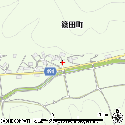 京都府綾部市篠田町クゴノシタ周辺の地図