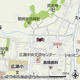 島根県安来市広瀬町広瀬魚町1244-1周辺の地図