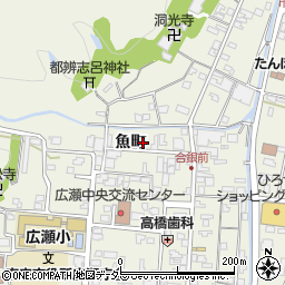 島根県安来市広瀬町広瀬魚町1236周辺の地図