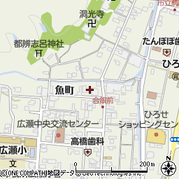 島根県安来市広瀬町広瀬魚町1223周辺の地図