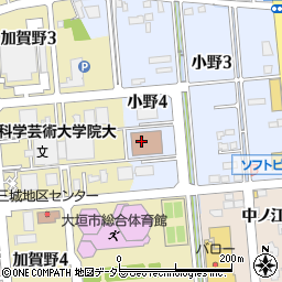 大垣市役所　情報工房周辺の地図