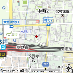 岐阜県大垣市林町4丁目105周辺の地図