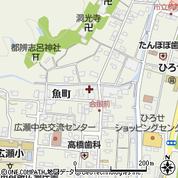 島根県安来市広瀬町広瀬魚町1221周辺の地図