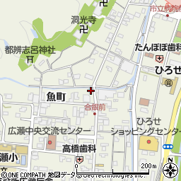 島根県安来市広瀬町広瀬魚町1218-1周辺の地図