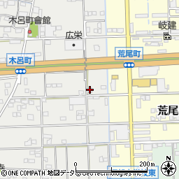 岐阜県大垣市木呂町195周辺の地図