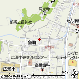 島根県安来市広瀬町広瀬魚町1230周辺の地図