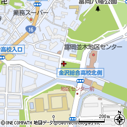 富岡町内会館周辺の地図