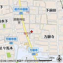 愛知県犬山市橋爪西浦周辺の地図