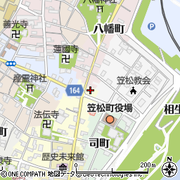 岐阜県笠松町（羽島郡）上本町周辺の地図