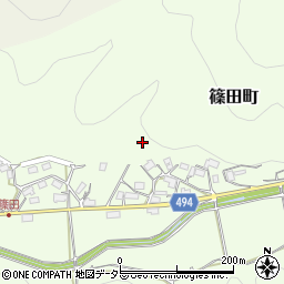京都府綾部市篠田町周辺の地図