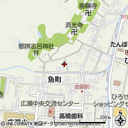 島根県安来市広瀬町広瀬魚町1408周辺の地図