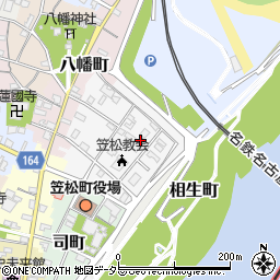 岐阜県笠松町（羽島郡）県町周辺の地図