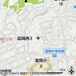 神奈川県横浜市金沢区富岡西3丁目4周辺の地図