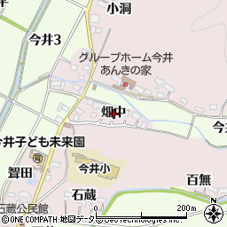 愛知県犬山市今井畑中周辺の地図