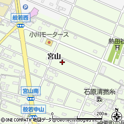 愛知県江南市般若町宮山周辺の地図