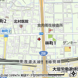 岐阜県大垣市林町1丁目121周辺の地図