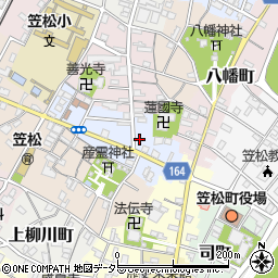 岐阜県笠松町（羽島郡）新町周辺の地図