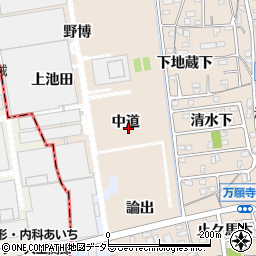 愛知県犬山市橋爪中道周辺の地図