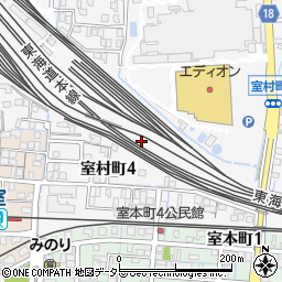 岐阜県大垣市室村町4丁目周辺の地図