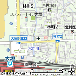 岐阜県大垣市林町4丁目57周辺の地図