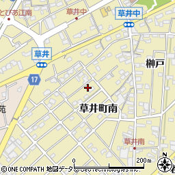 愛知県江南市草井町南周辺の地図