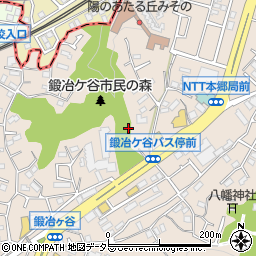 神奈川県横浜市栄区鍛冶ケ谷周辺の地図
