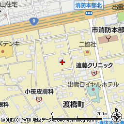 島根県出雲市渡橋町298周辺の地図