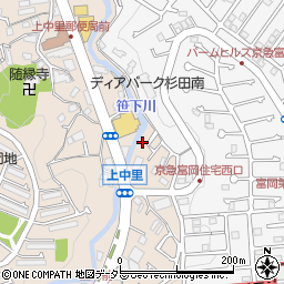 神奈川県横浜市磯子区上中里町802周辺の地図