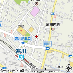 神奈川県寒川町（高座郡）岡田周辺の地図