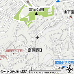 神奈川県横浜市金沢区富岡西3丁目周辺の地図
