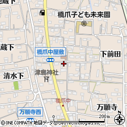 愛知県犬山市橋爪中屋敷周辺の地図