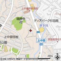 神奈川県横浜市磯子区上中里町757周辺の地図