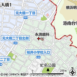 神奈川県横浜市栄区若竹町周辺の地図