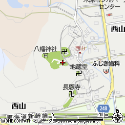 滋賀県米原市西山周辺の地図