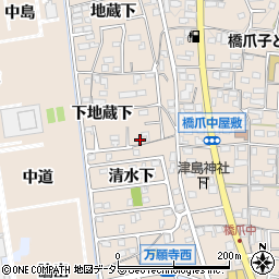 愛知県犬山市橋爪下地蔵下62-1周辺の地図