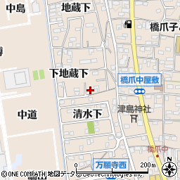 愛知県犬山市橋爪下地蔵下62周辺の地図