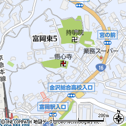悟心寺周辺の地図