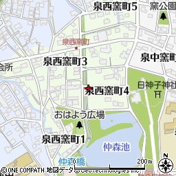 岐阜県土岐市泉西窯町周辺の地図