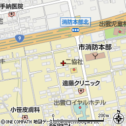 島根県出雲市渡橋町308周辺の地図