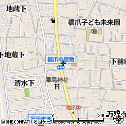 愛知県犬山市橋爪中屋敷53周辺の地図