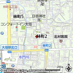 岐阜県大垣市林町4丁目44周辺の地図