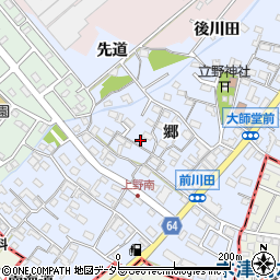 愛知県犬山市上野郷周辺の地図