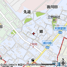 愛知県犬山市上野（郷）周辺の地図