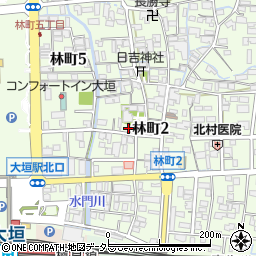 岐阜県大垣市林町4丁目43周辺の地図