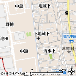 愛知県犬山市橋爪下地蔵下14周辺の地図
