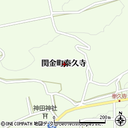 鳥取県倉吉市関金町泰久寺周辺の地図