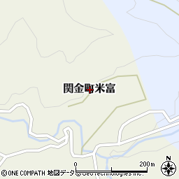 鳥取県倉吉市関金町米富周辺の地図