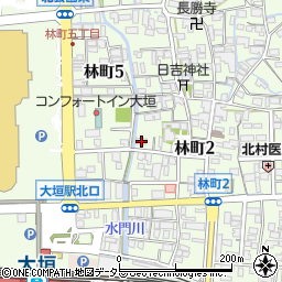 岐阜県大垣市林町4丁目37周辺の地図