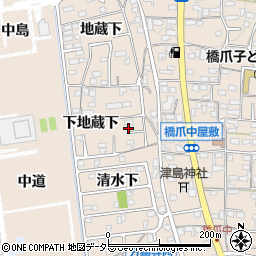 愛知県犬山市橋爪下地蔵下周辺の地図